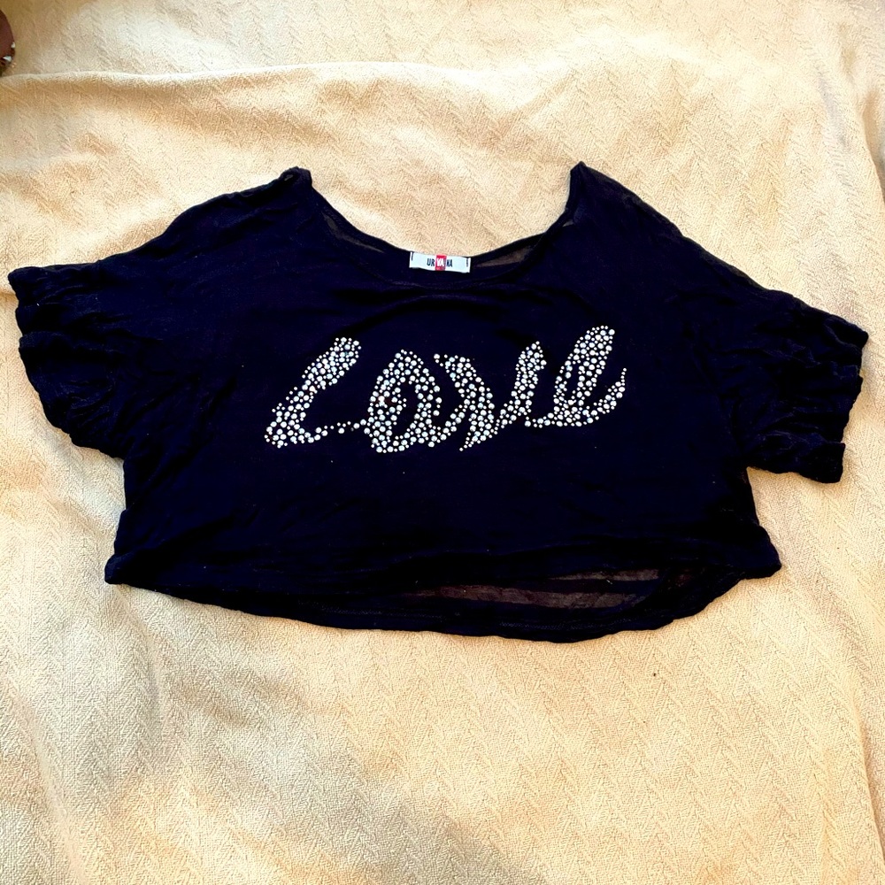 Black Love crop top
